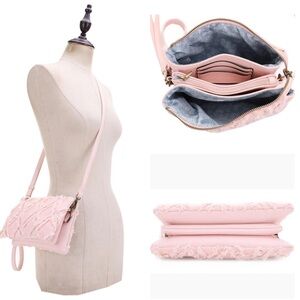 NWT Denim Triple Compartment Crossbody